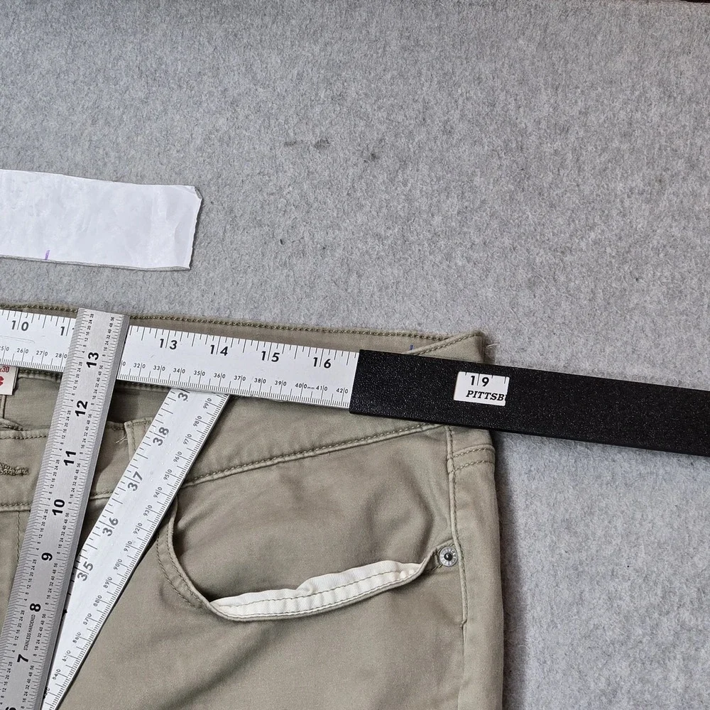 Lucky Brand Men Pants 38X30 Khaki Chino Twill 121 Slim Straight Button Zipper